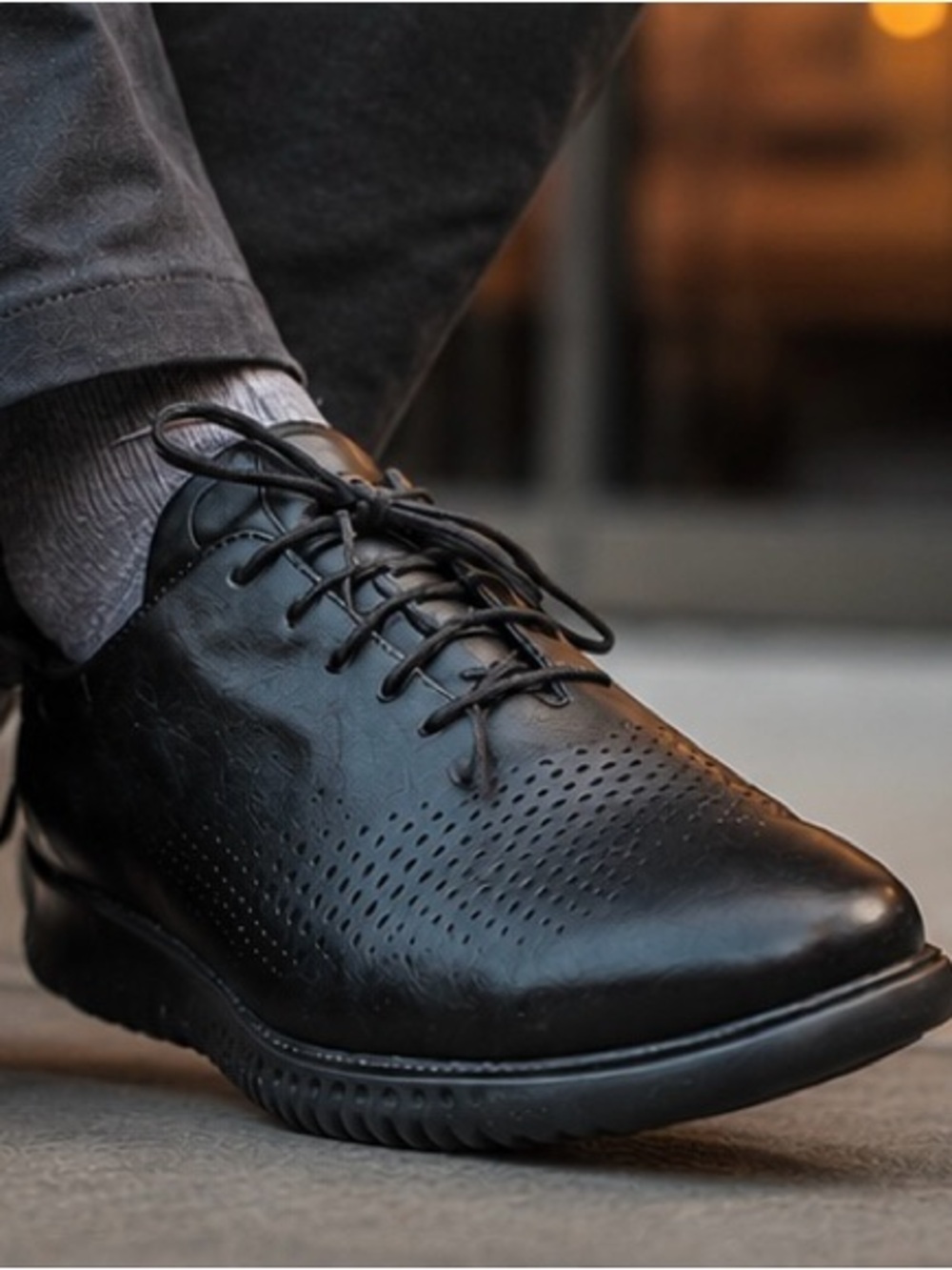 Cole Haan 2.ZERØGRAND Laser Wingtip Oxford – Men’s 12M – Black